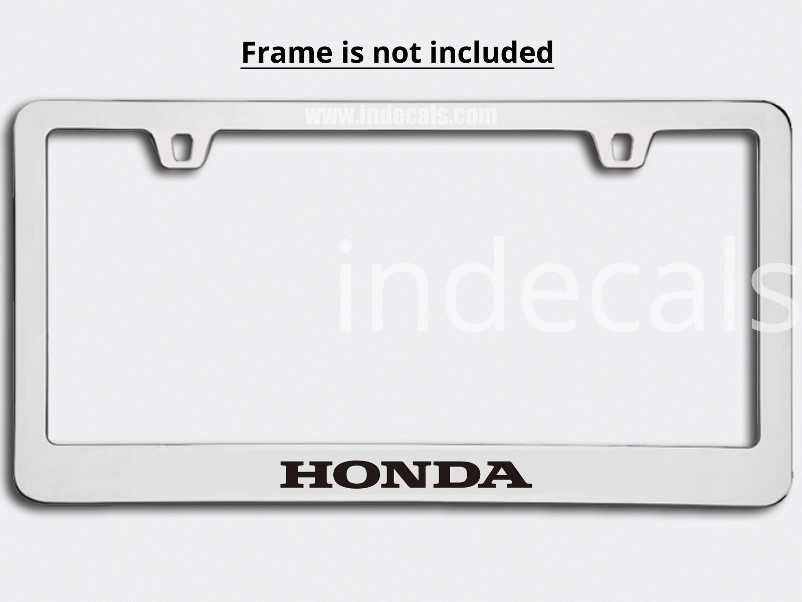 3 x Honda Stickers for Plate Frame - Black