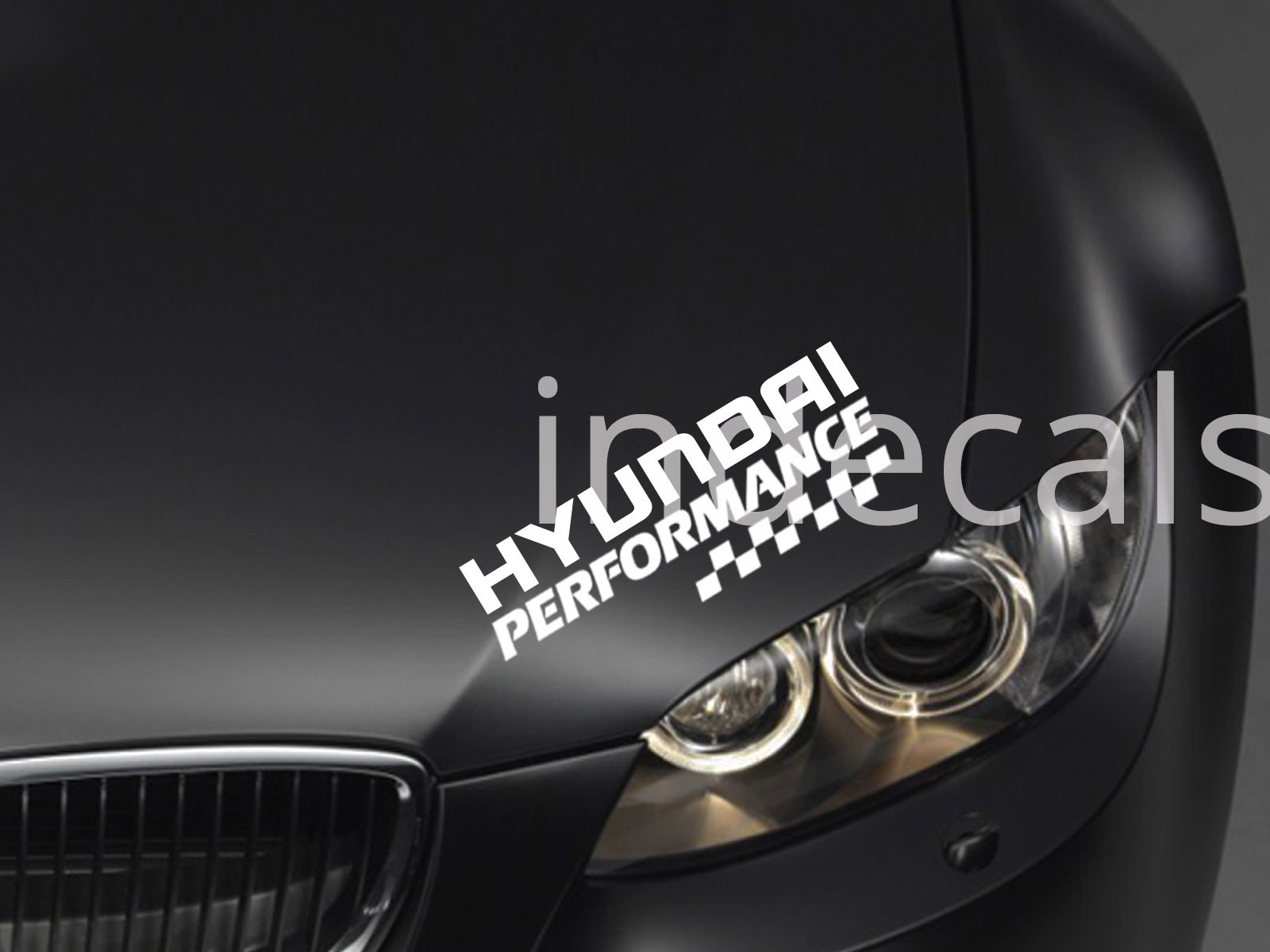 1 x Hyundai Performance Sticker for Eyebrow - White