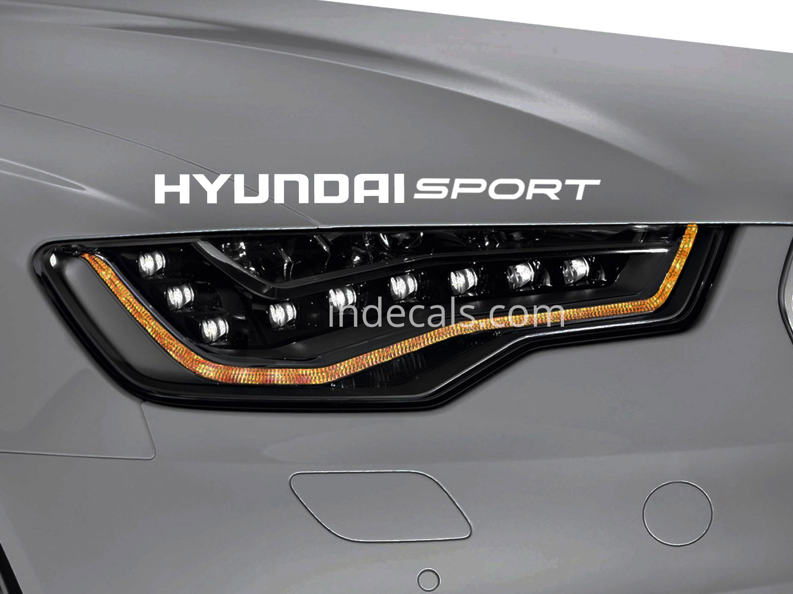 1 x Hyundai Sport Sticker for Eyebrow - White