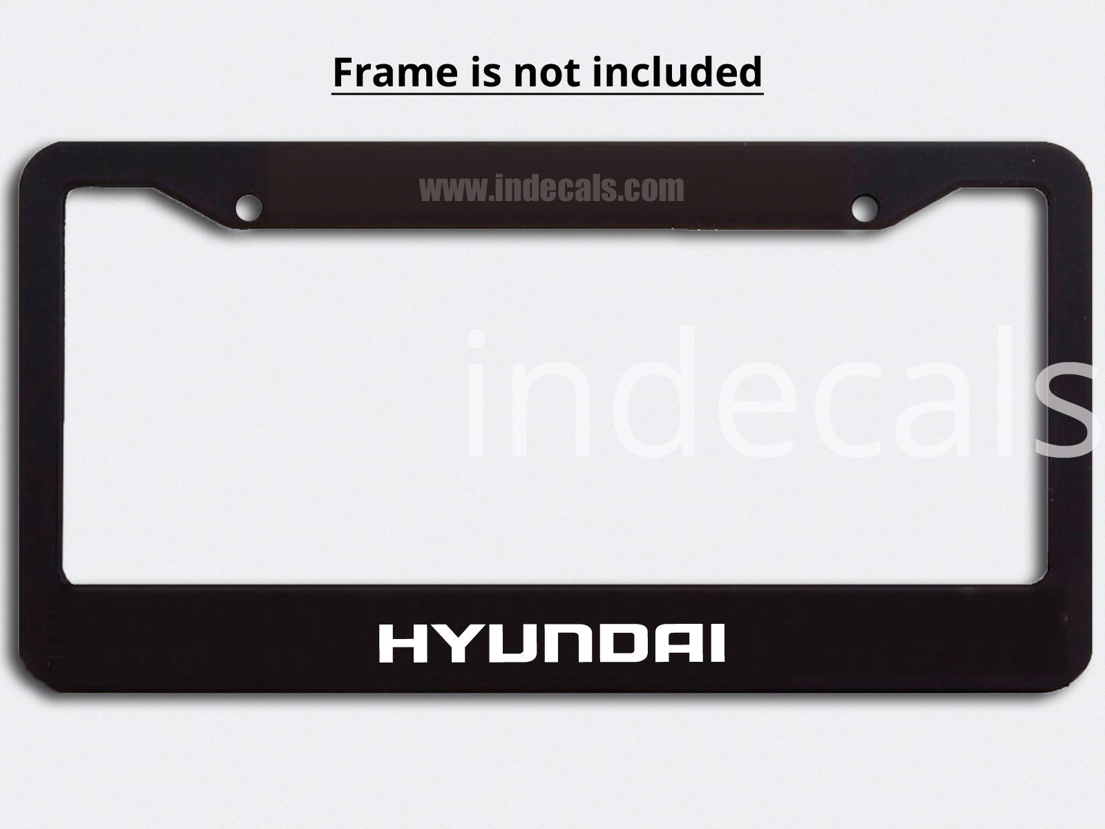 3 x Hyundai Stickers for Plate Frame - White