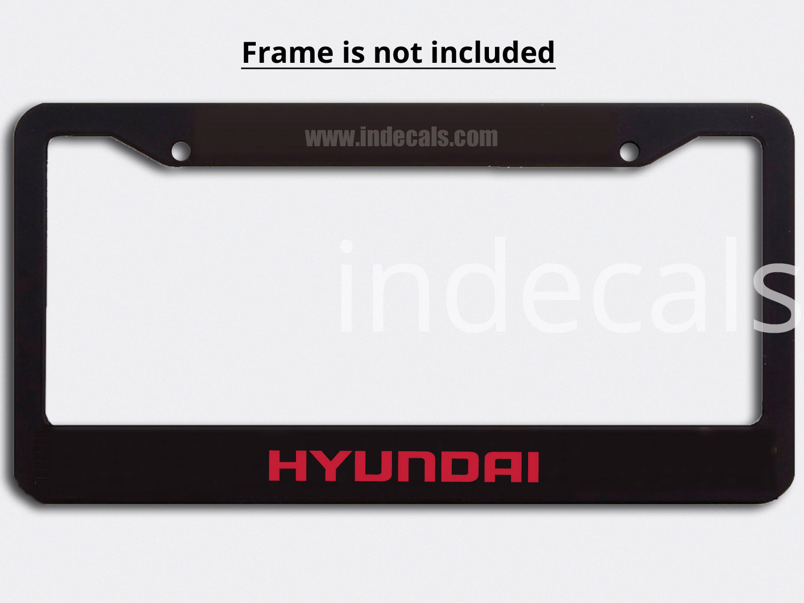 3 x Hyundai Stickers for Plate Frame - Red