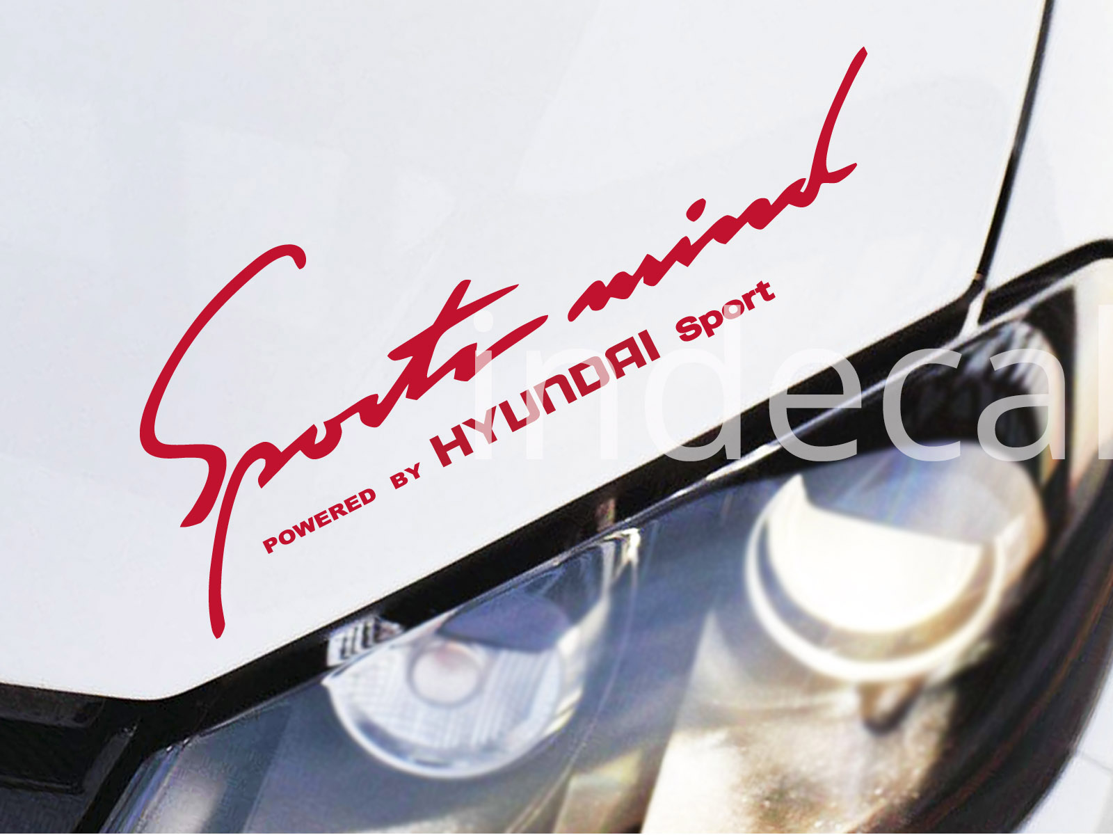 1 x Hyundai Sports Mind Sticker - Red