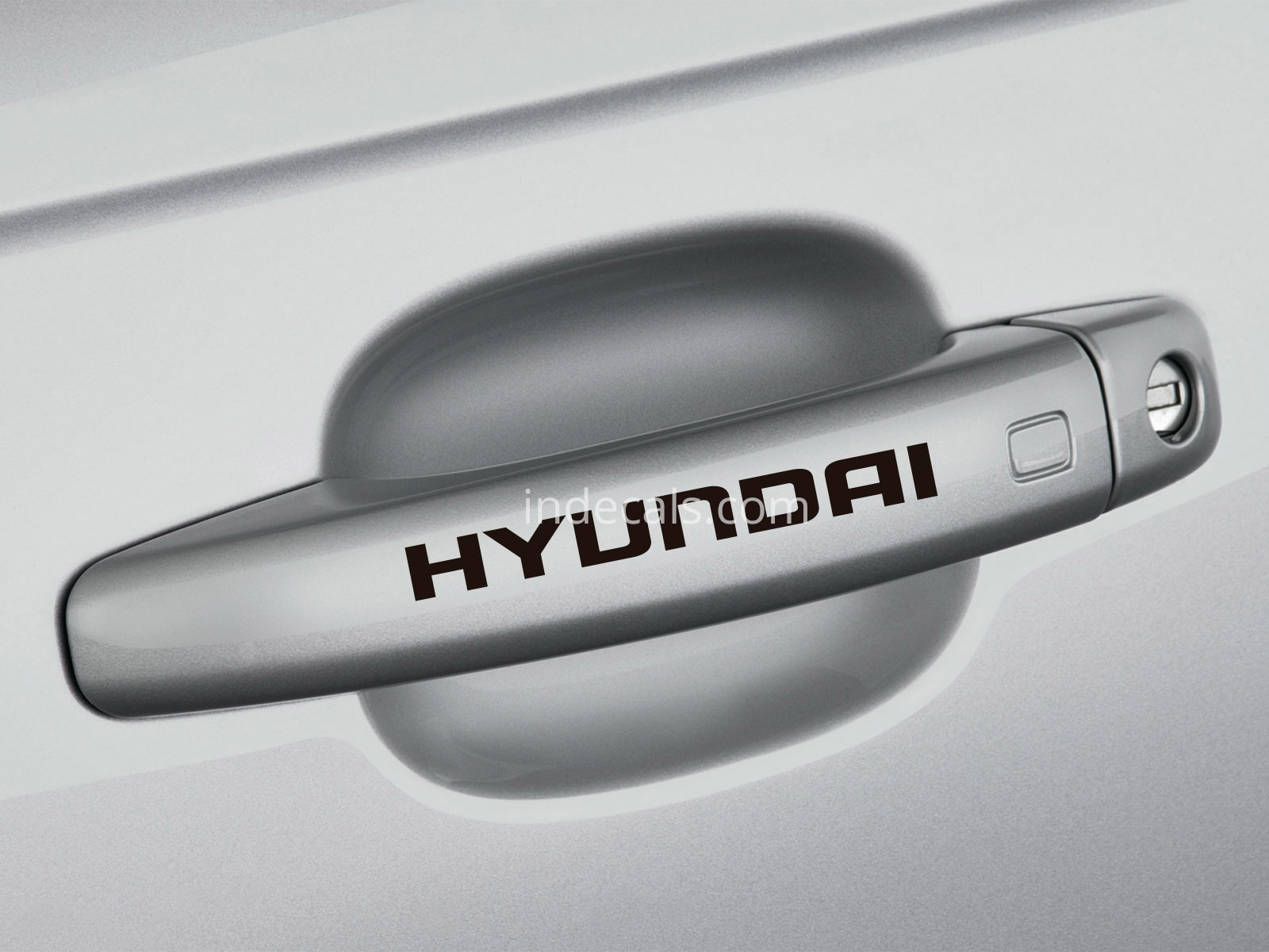 6 x Hyundai Stickers for Door Handles - Black