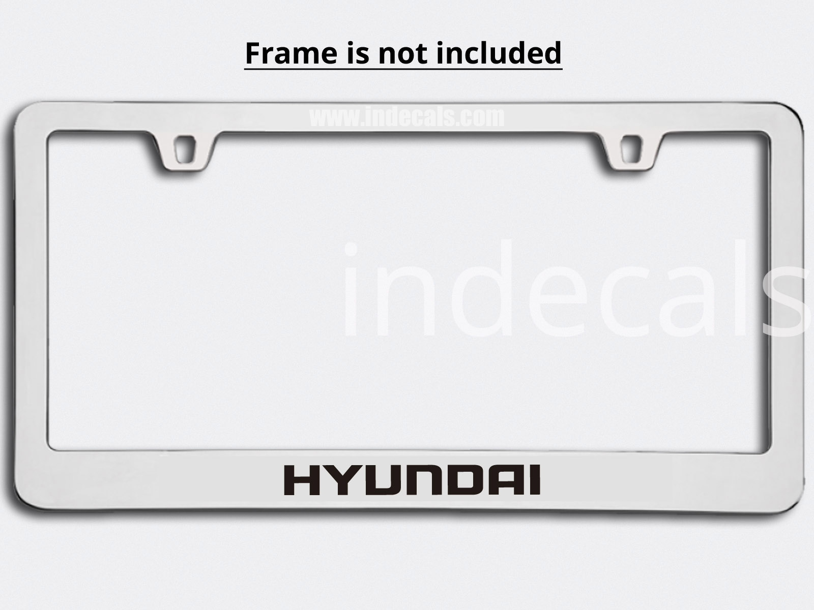 3 x Hyundai Stickers for Plate Frame - Black