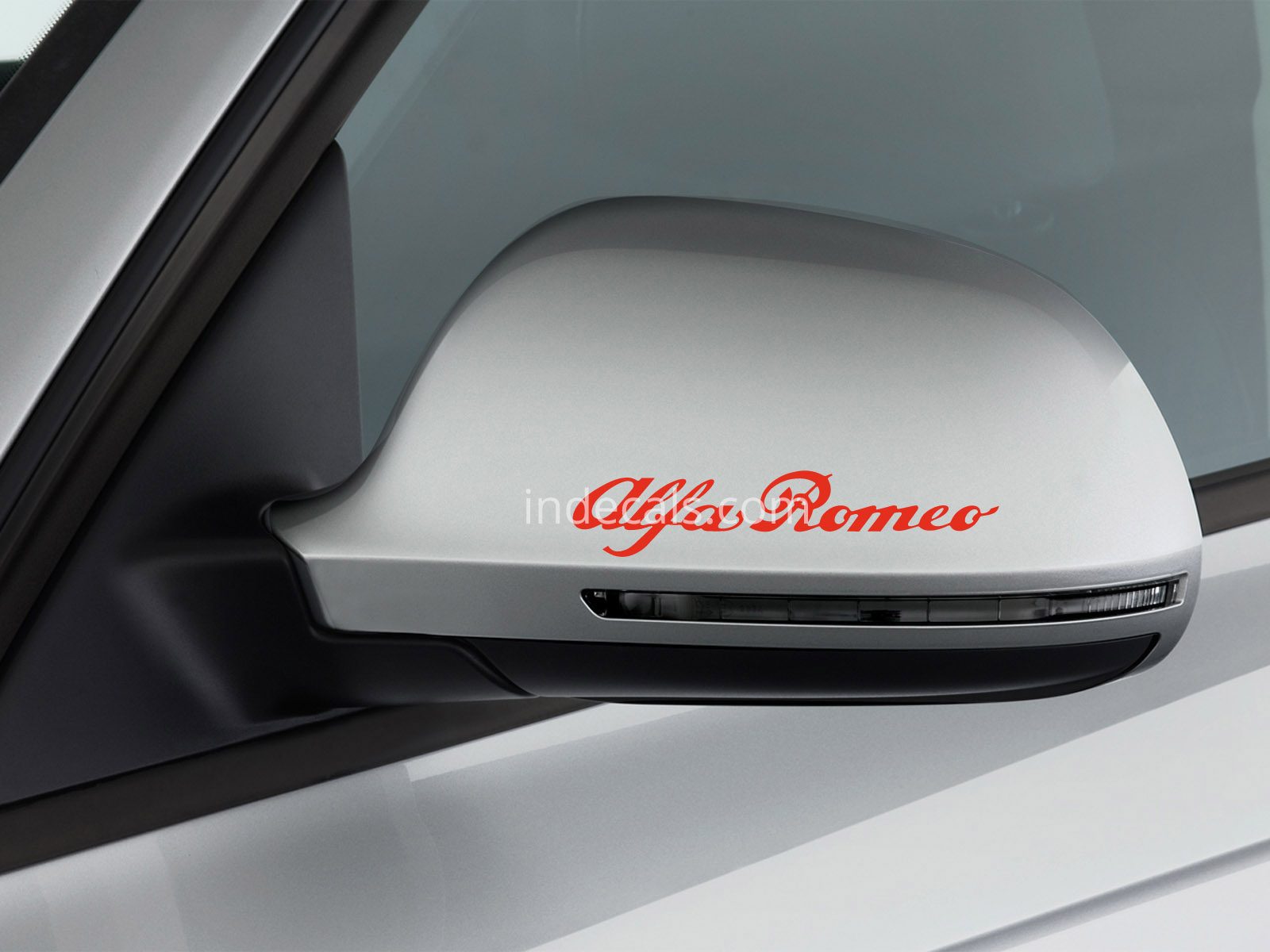 3 x Alfa Romeo Stickers for Mirrors - White