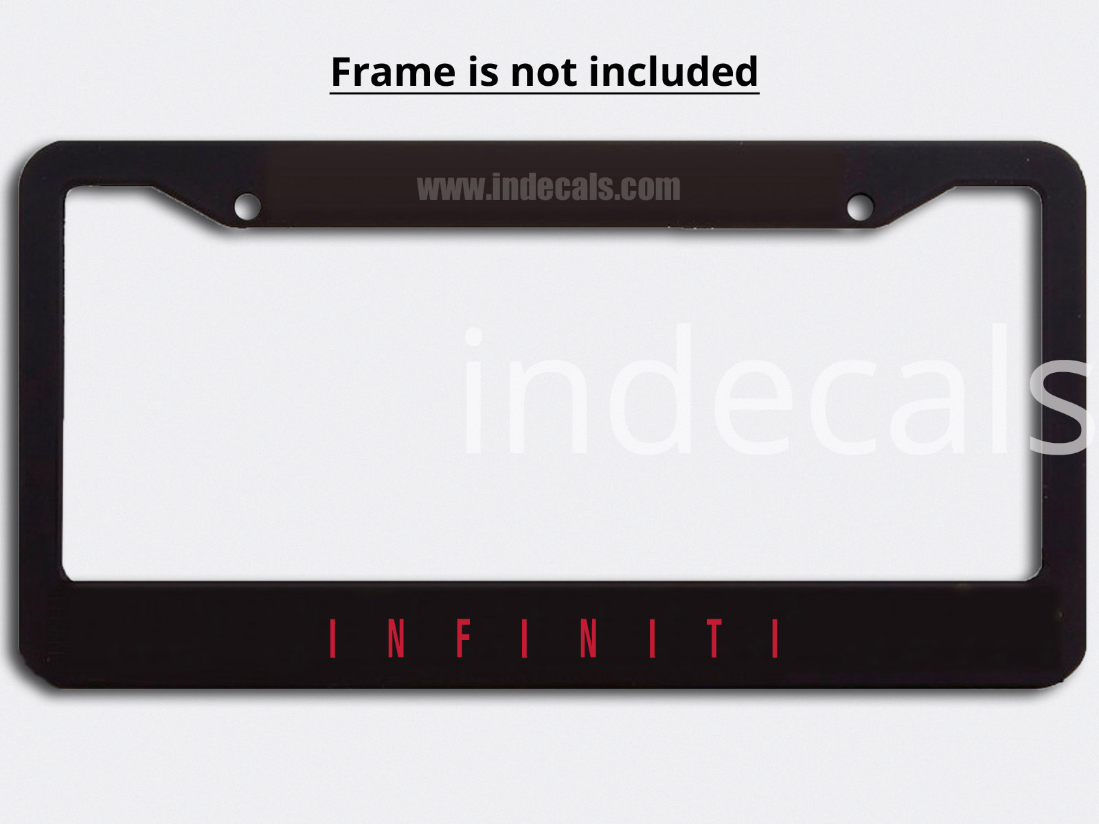 3 x Infiniti Stickers for Plate Frame - Red