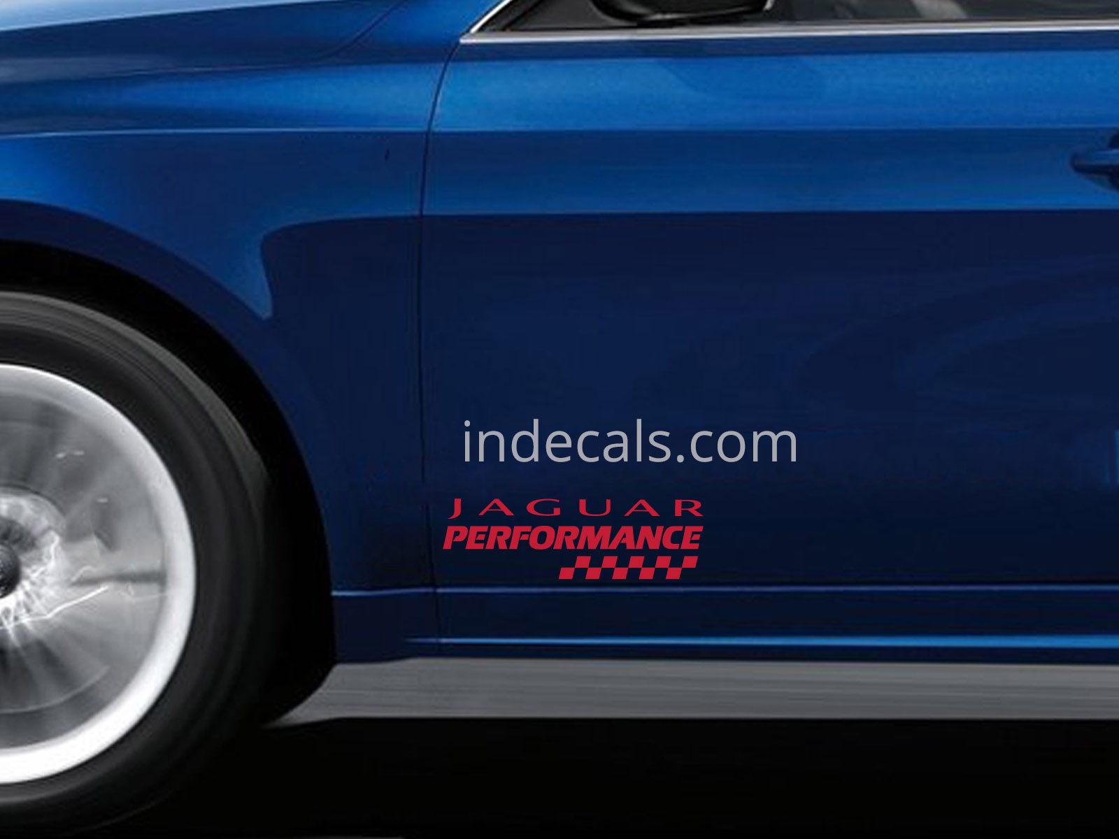 2 x Jaguar Performance Stickers for Doors - Red