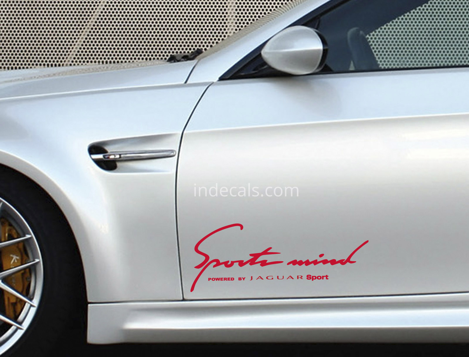 2 x Jaguar Sports Mind Stickers - Red