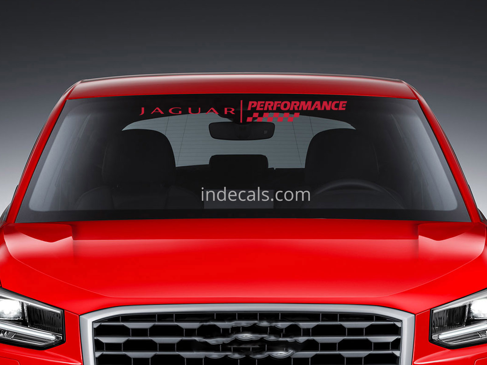 1 x Jaguar Performance Sticker for Windshield or Back Window - Red