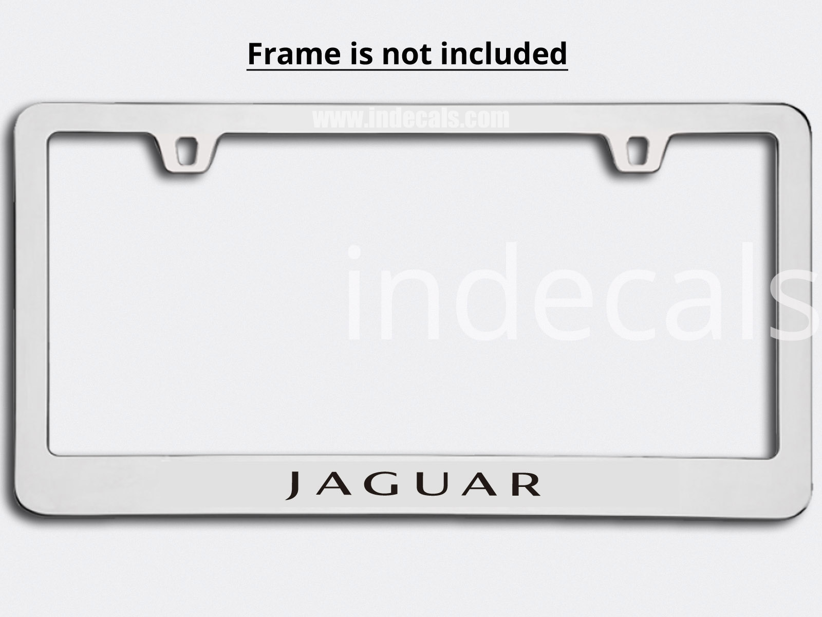 3 x Jaguar Stickers for Plate Frame - Black