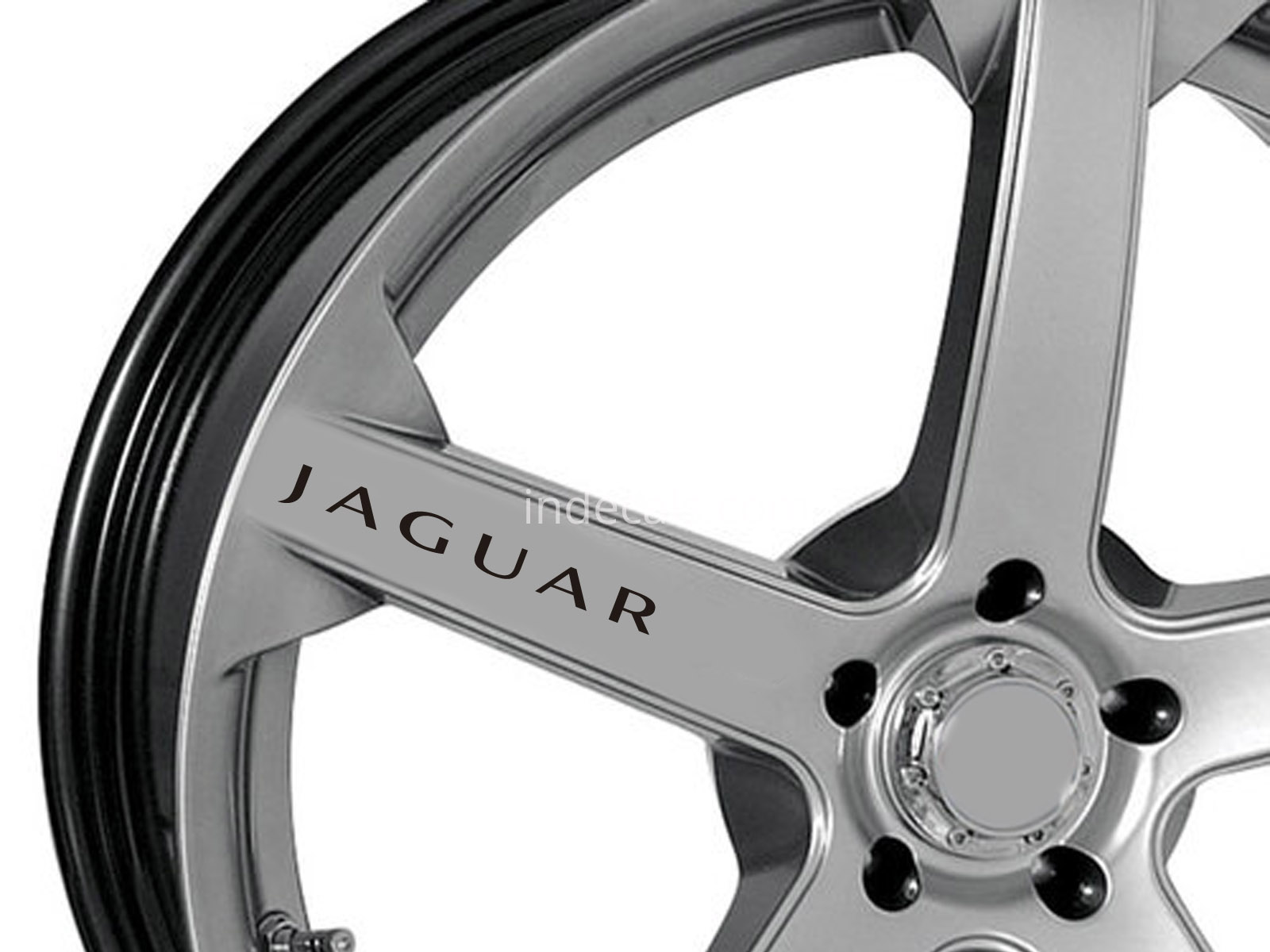 6 x Jaguar Stickers for Wheels - Black