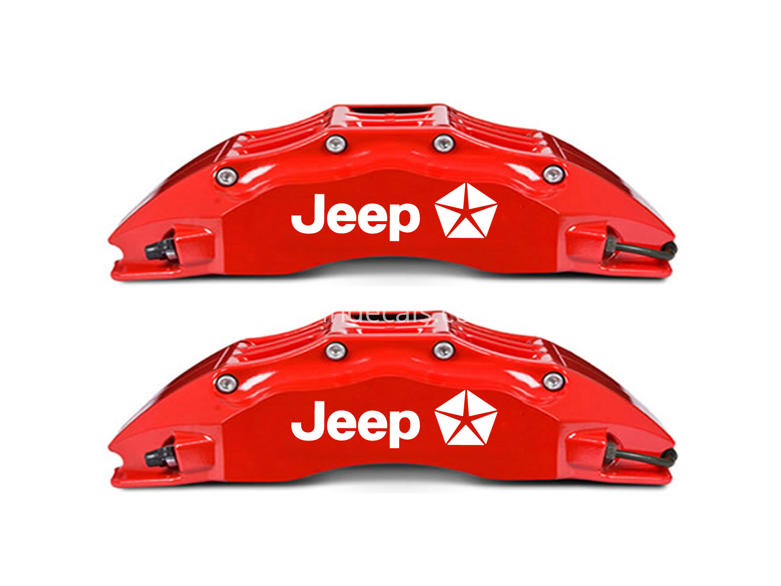 6 x Jeep Stickers for Brakes - White
