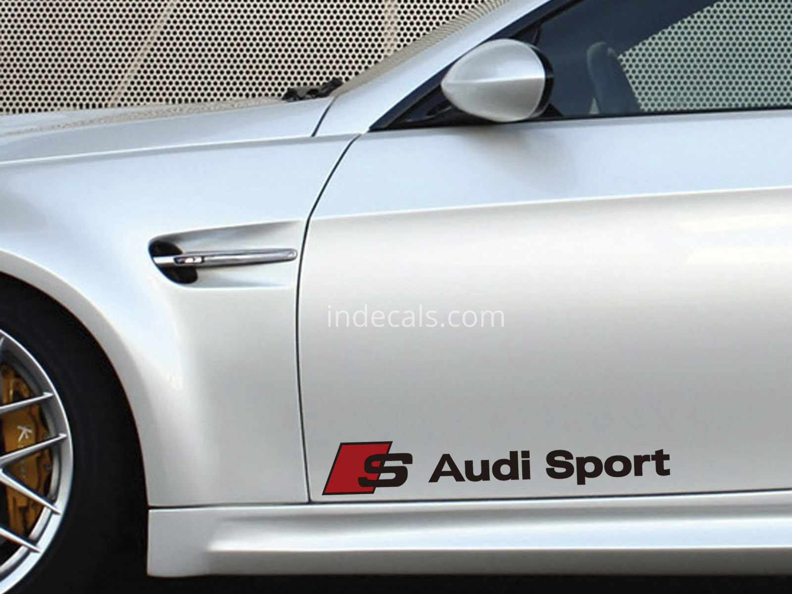 Audi SPORT Decal SET x10 Racing Sport S Line Stickers Emblem Logo WHITE/RED