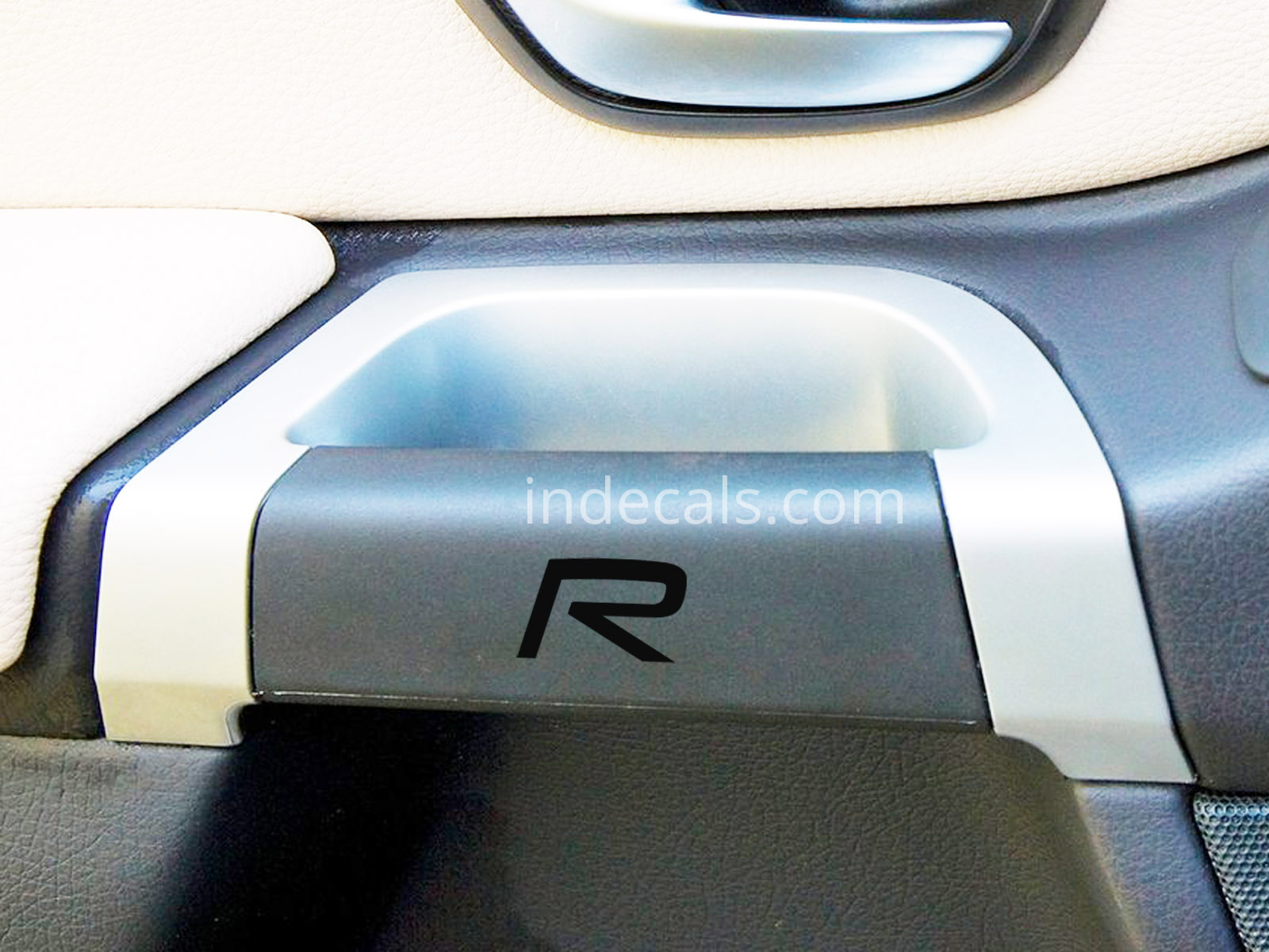 2 x Volvo R-Design stickers for Interior Door Handles Black