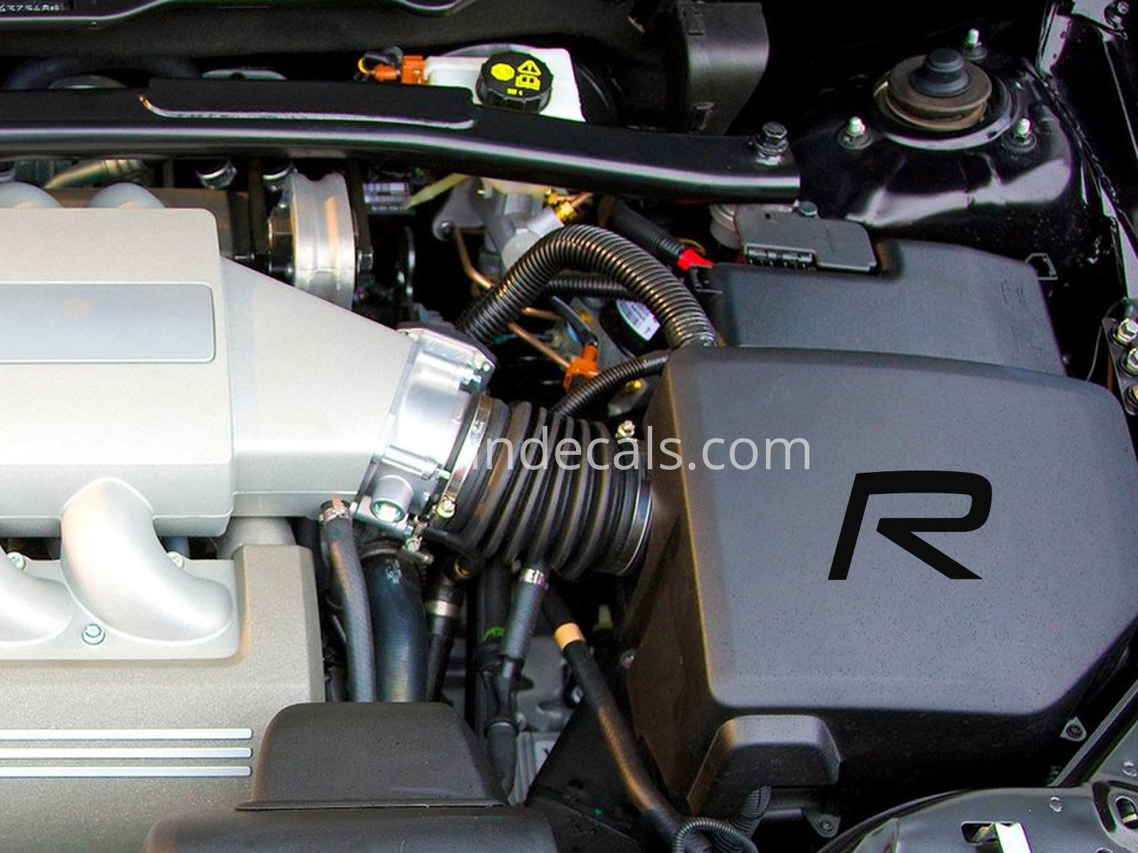 2 x Volvo R-Design stickers for Engine Black
