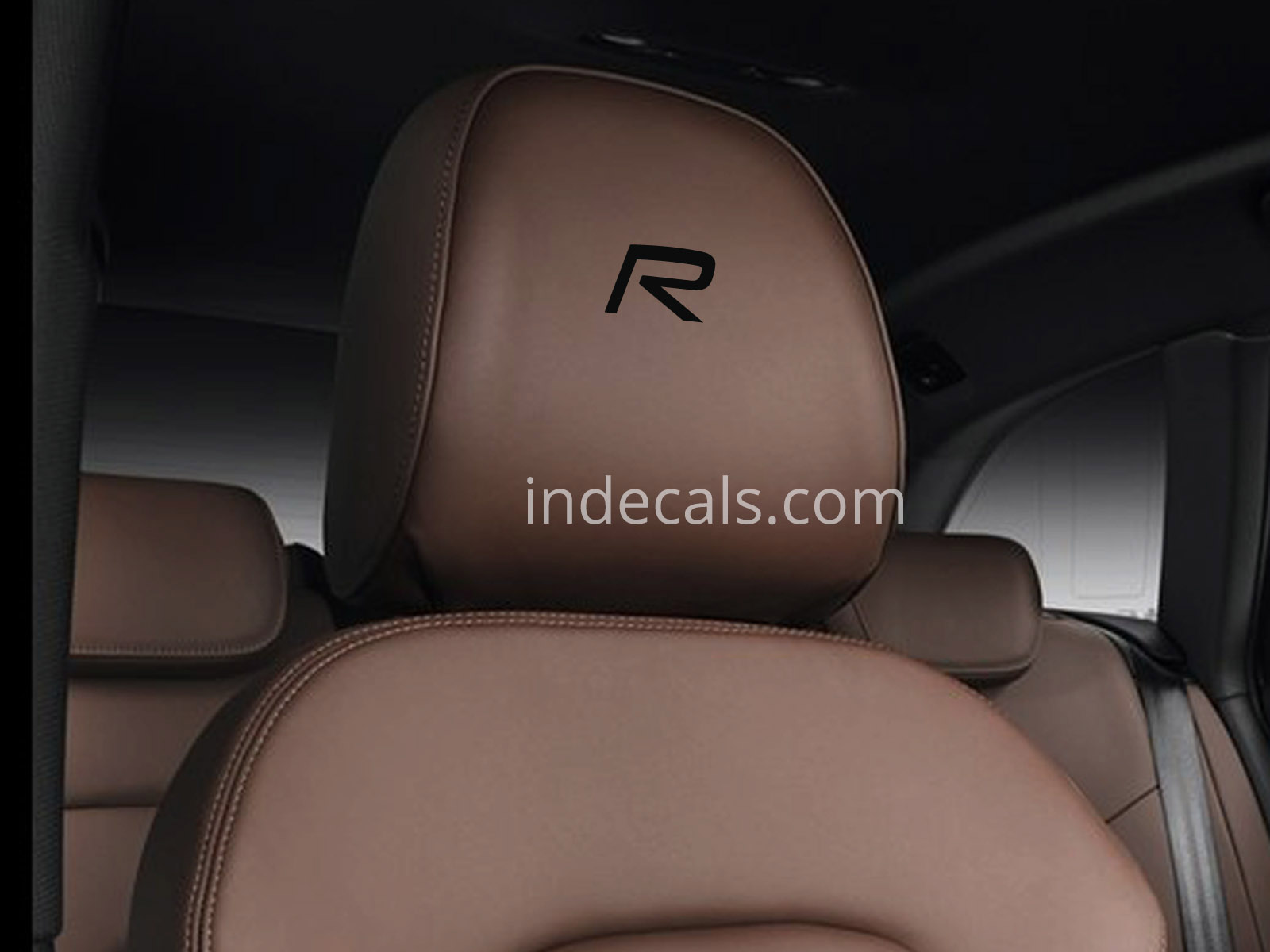 5 x Volvo R-Design stickers for Headrests Black