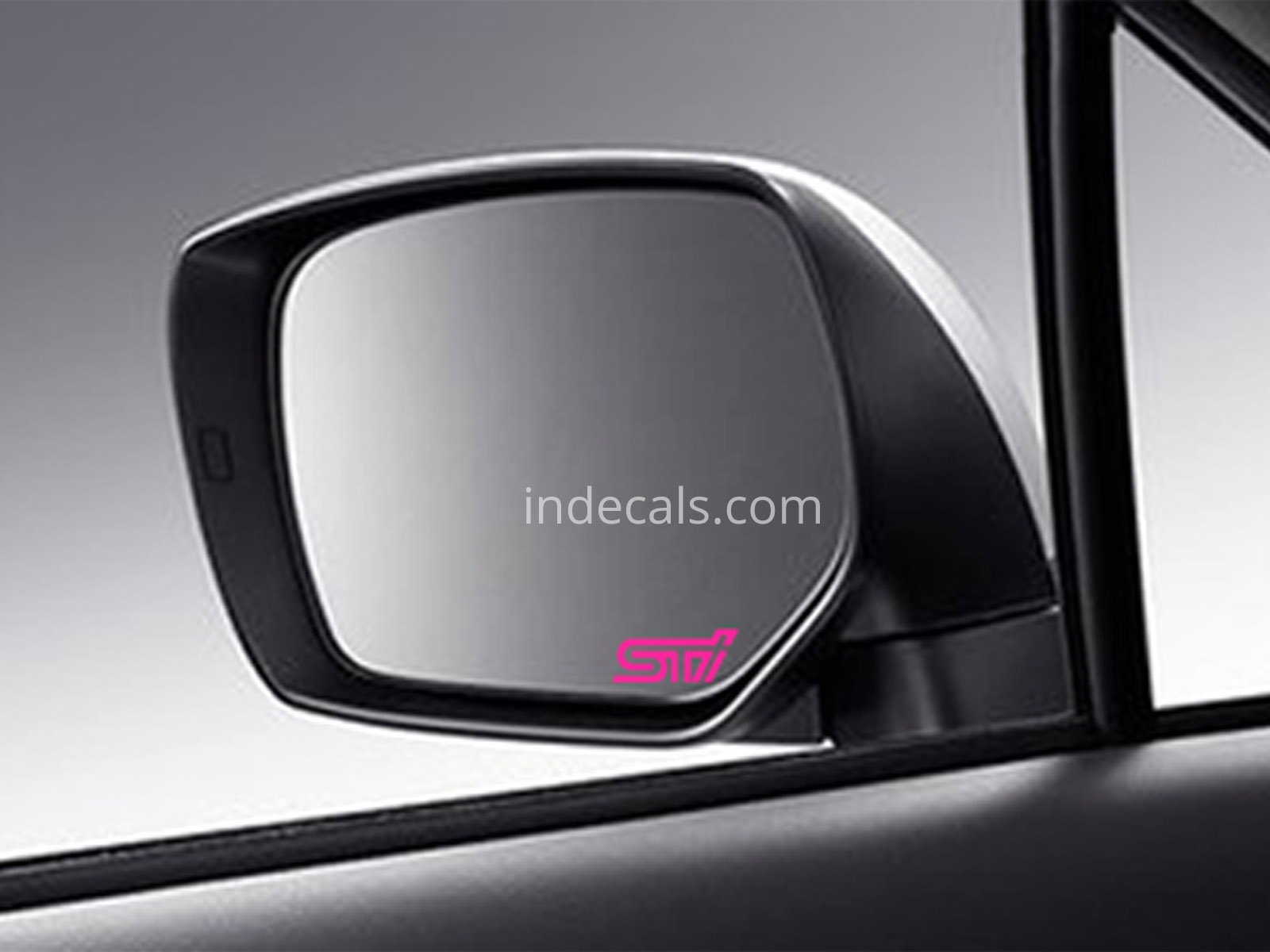 2 x Subaru STI stickers for Mirror - Pink