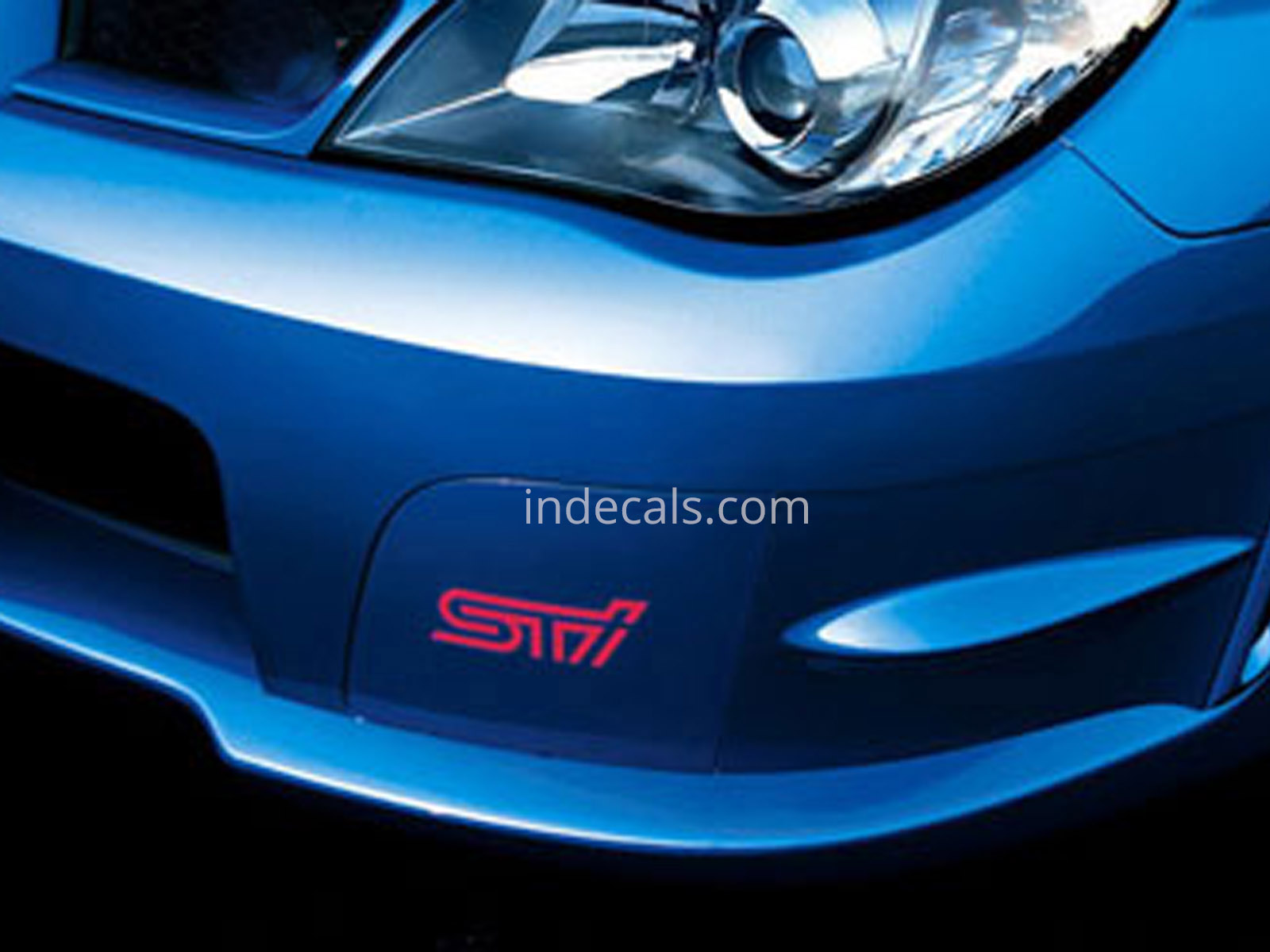 2 x Subaru STI stickers for Front Bumper - Pink