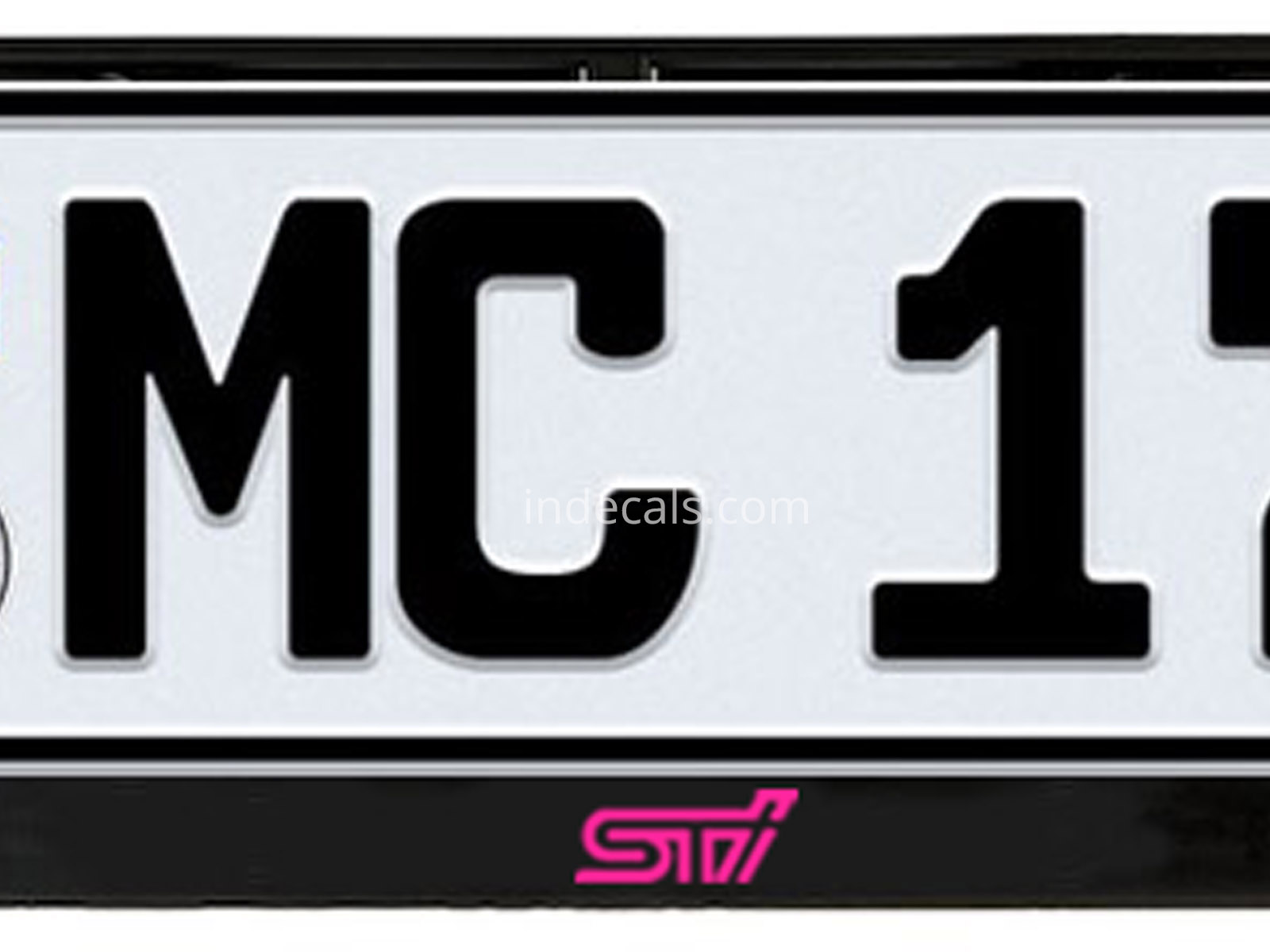 2 x Subaru STI stickers for License Plate Frame - Pink