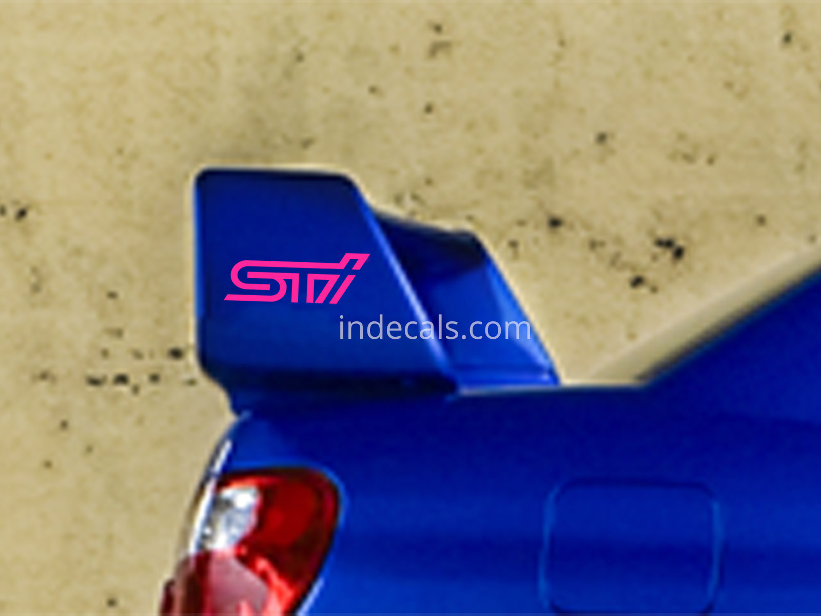 2 x Subaru STI stickers for Wing Spoiler - Pink