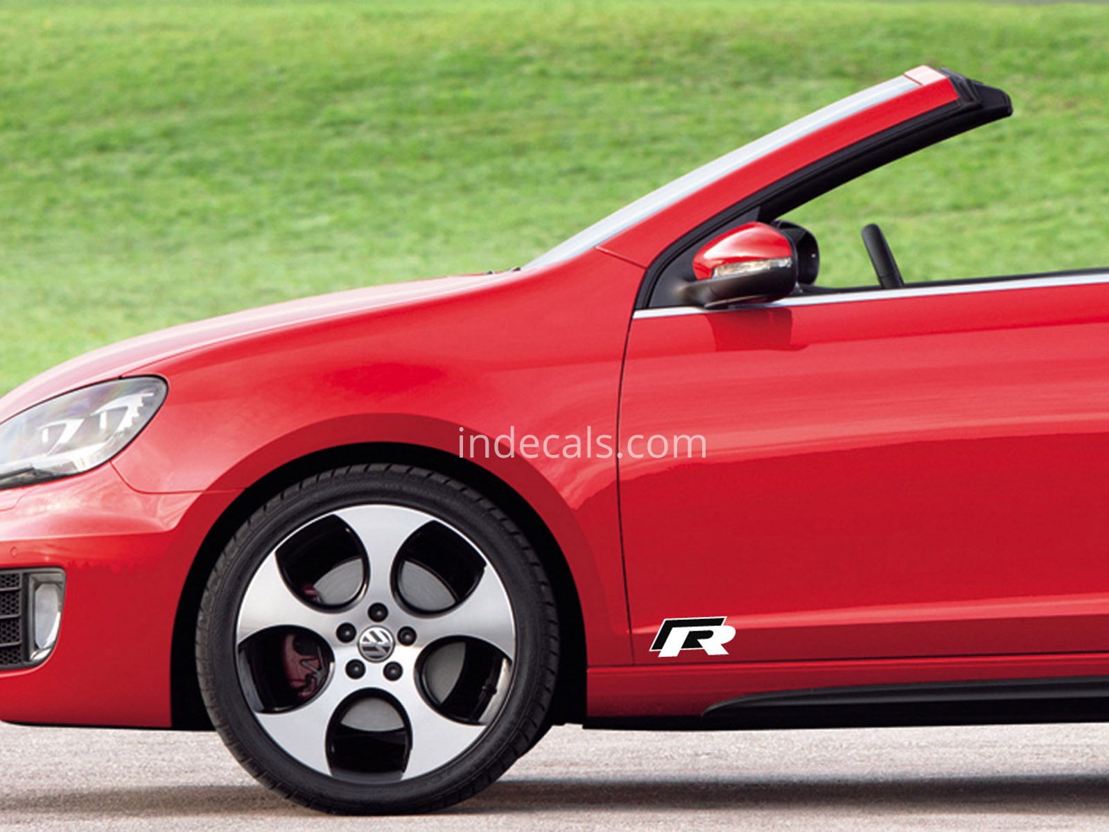 2 x Volkswagen R-Line stickers for Side Skirt