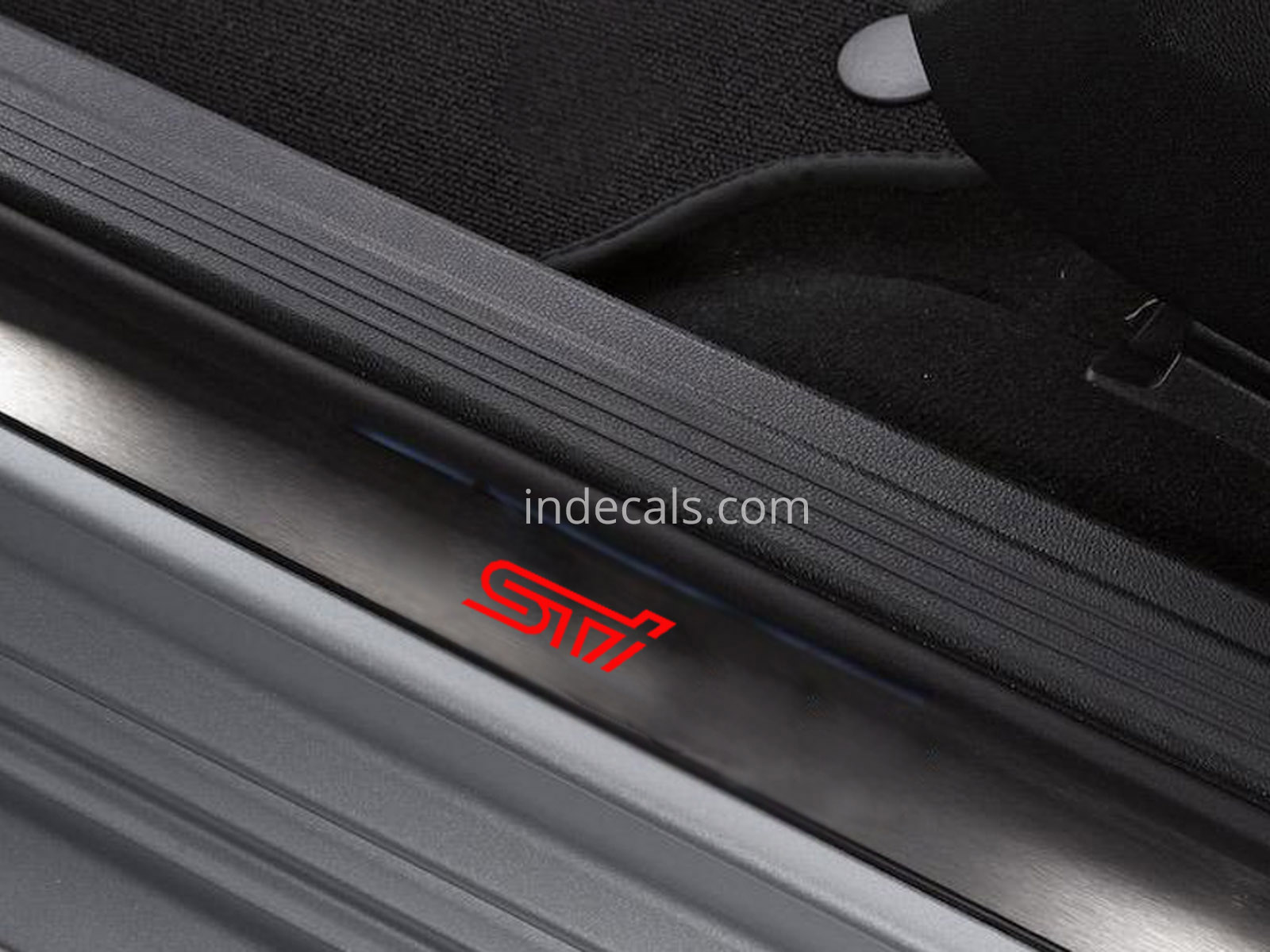 4 x Subaru STI stickers for Door Sills - Red