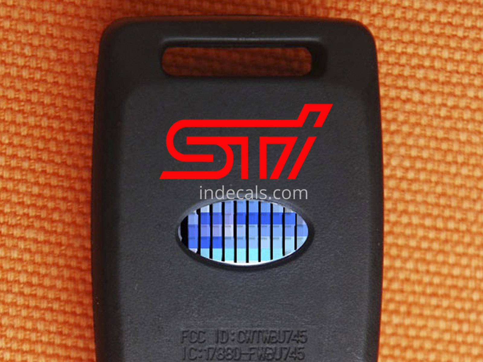 2 x Subaru STI stickers for Key Fob - Red