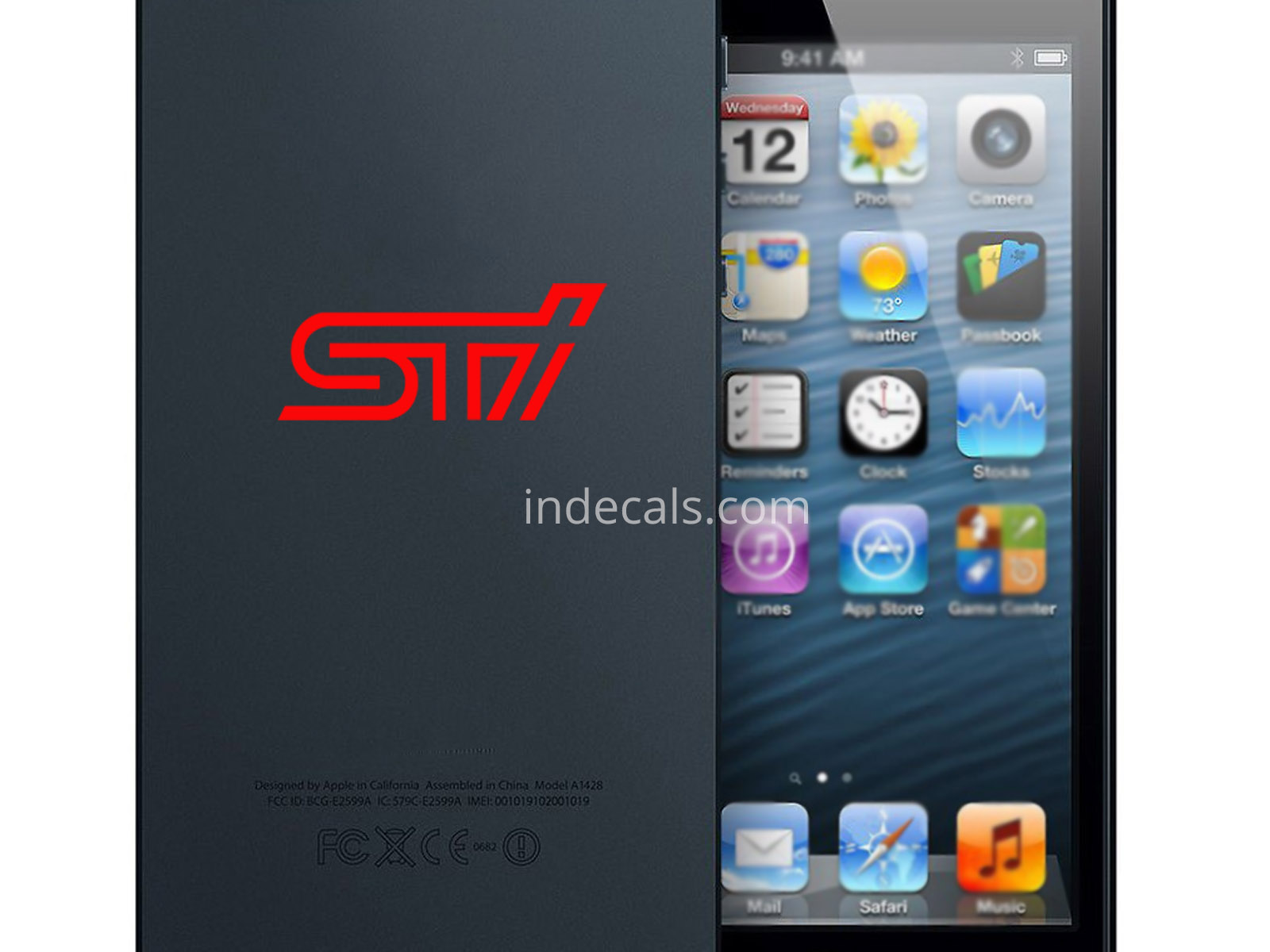 2 x Subaru STI stickers for Smartphone - Red