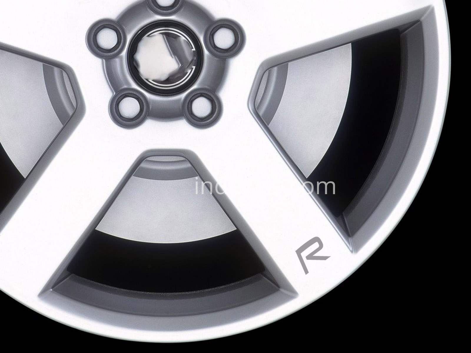 5 x Volvo R-Design stickers for Wheels Silver