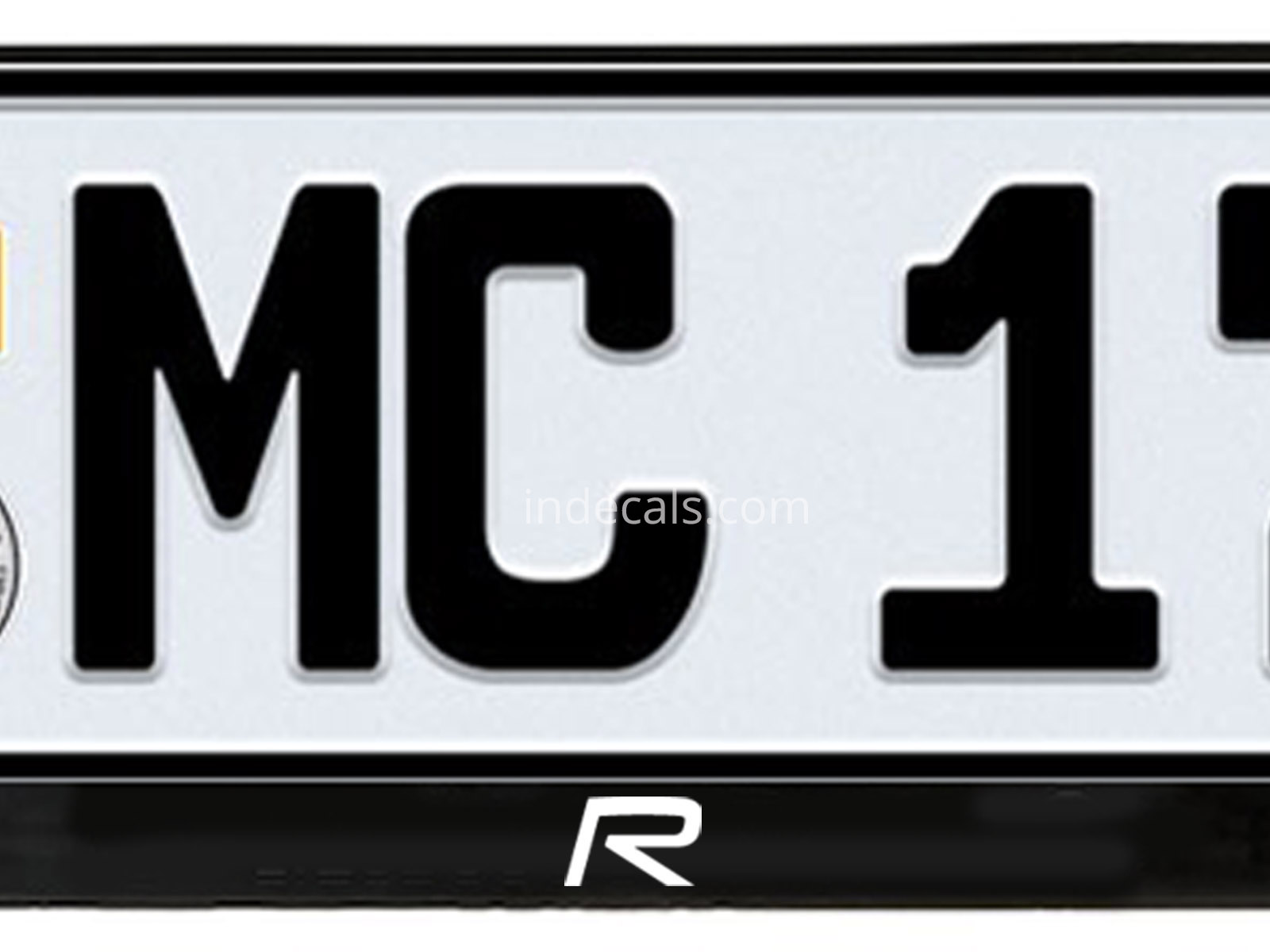 2 x Volvo R-Design stickers for License Plate Frame White